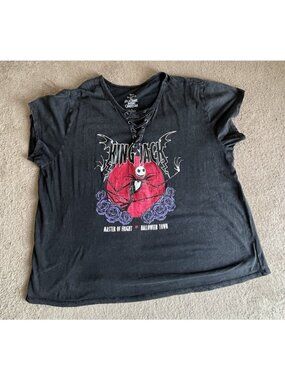 Disney Torrid The Nightmare Before Christmas King Jack Lattice Top 3X